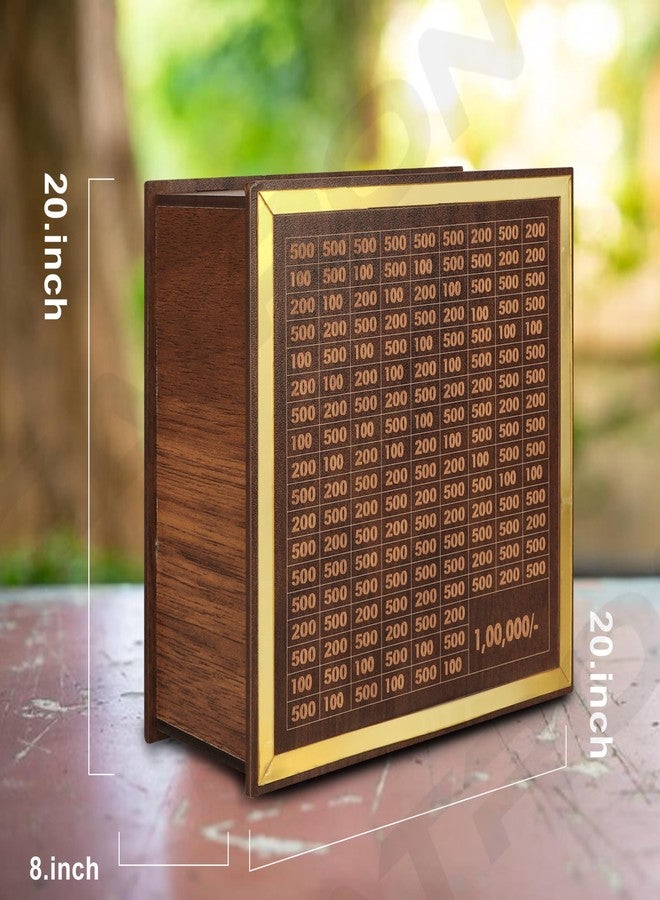 Catron Wooden Piggy Bank for Kids & Adults, Coin Box Carved Design, Savings Box, Mini Bank, Donation Box, Smart Money Box, Wooden Coin Box, Money Saver, Piggy Bank with Numbers - Image 5